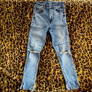 American Eagle High-Rise Cropped Super Stretch Skinny Jean, size 4 regular